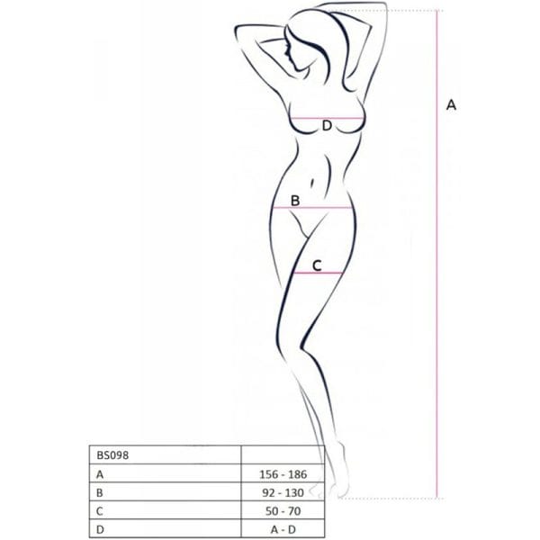 PASSION - BS098 WHITE BODYSTOCKING ONE SIZE 5